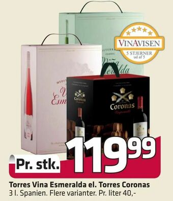 Fleggaard Torres Vina Esmeralda el. Torres Coronas tilbud