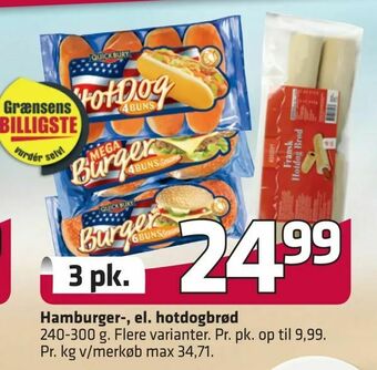 Fleggaard Hamburger-, el. hotdogbrød tilbud