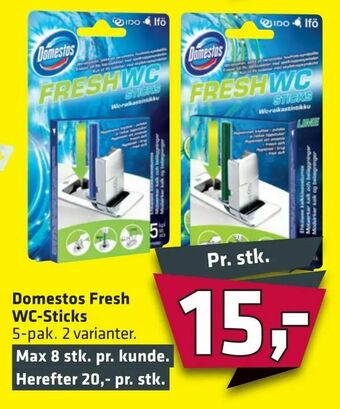Fleggaard Domestos Fresh WC-Sticks tilbud