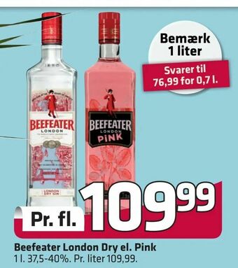 Fleggaard Beefeater London Dry el. Pink tilbud