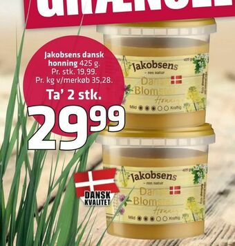 Fleggaard Jakobsens dansk honning tilbud
