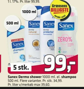 Fleggaard Sanex Dermo shower, shampoo tilbud