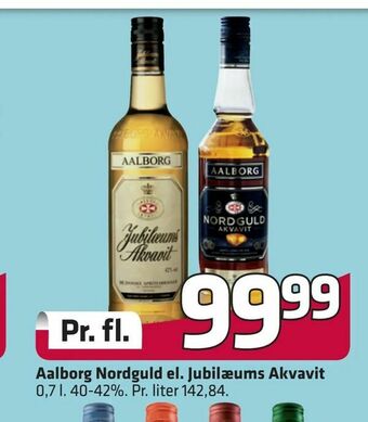 Fleggaard Aalborg Nordguld el. Jubilæums Akvavit tilbud