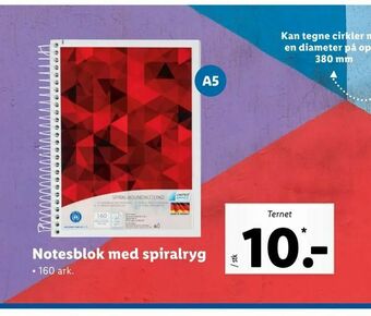 Let-Køb Notesblok med spiralryg tilbud