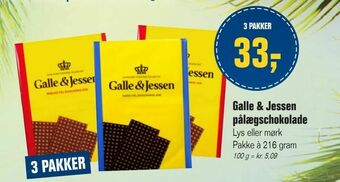 Galle & Jessen pålægschokolade