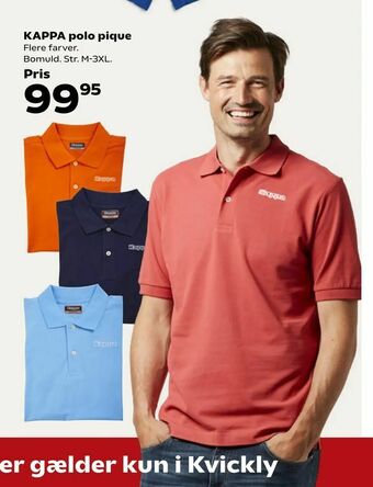 Kvickly KAPPA polo pique tilbud