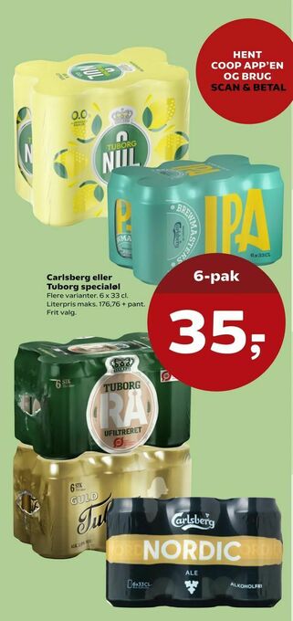 Kvickly Carlsberg eller Tuborg specialøl tilbud