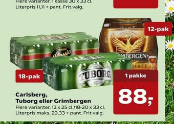 Kvickly Carlsberg, Tuborg eller Grimbergen tilbud