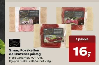 Kvickly Smag Forskellen delikatessepålæg tilbud