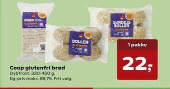 Kvickly Coop glutenfri brød tilbud
