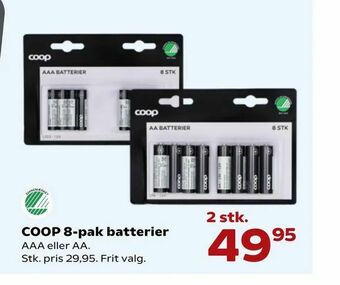 Kvickly COOP 8-pak batterier tilbud