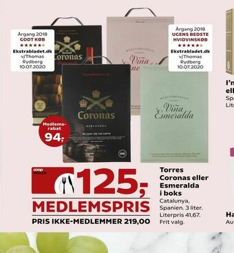 Kvickly Torres Coronas eller Esmeralda i boks tilbud