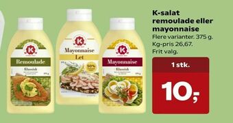 Kvickly K-salat remoulade eller mayonnaise tilbud