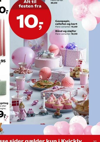 Gavepapir, cellofan og kort