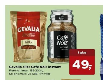 SuperBrugsen Gevalia eller Cafe Noir instant tilbud