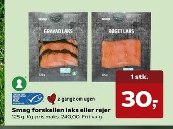 SuperBrugsen Smag forskellen laks eller rejer tilbud