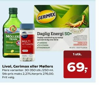 SuperBrugsen Livol, Gerimax eller Møllers tilbud