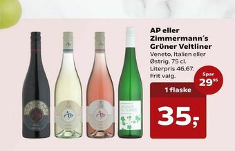 SuperBrugsen AP eller Zimmermann's Grüner Veltliner tilbud