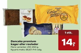 SuperBrugsen Dancake premium kager eller roulader tilbud