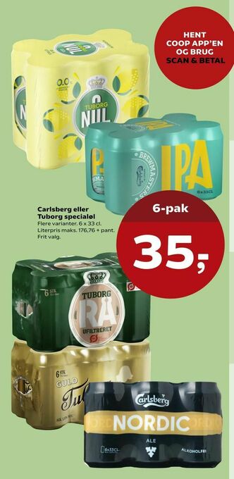 SuperBrugsen Carlsberg eller Tuborg specialøl tilbud