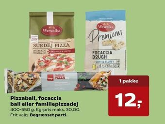 Pizzaball, focaccia ball eller familiepizzadej
