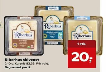 SuperBrugsen Riberhus skiveost tilbud