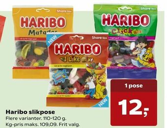 SuperBrugsen Haribo slikpose tilbud