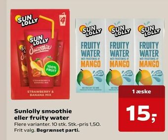 Sunlolly smoothie eller fruity water