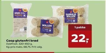 SuperBrugsen Coop glutenfri brød tilbud