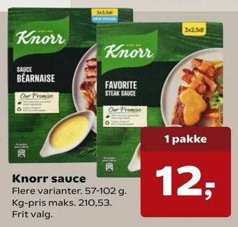 SuperBrugsen Knorr sauce tilbud