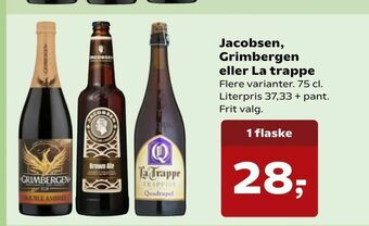 SuperBrugsen Jacobsen, Grimbergen eller La trappe tilbud