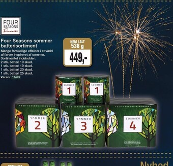 Four seasons sommer batterisortiment