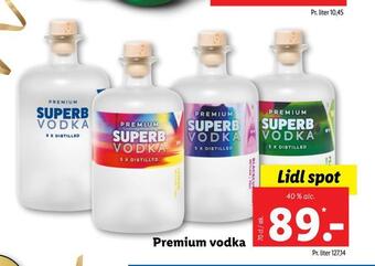 Lidl Premium vodka tilbud