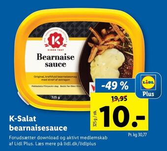 Lidl K-salat bearnaisesauce tilbud