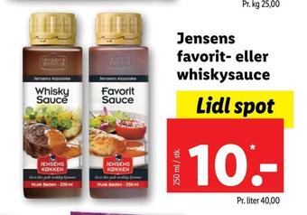 Lidl Jensens favorit- eller whiskysauce tilbud