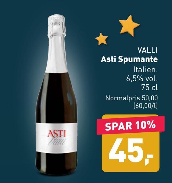 Asti spumante tilbud hos ALDI