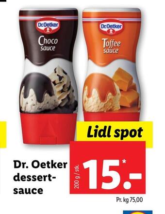 Lidl Dr. oetker dessertsauce tilbud