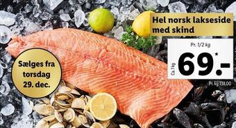 Lidl Hel norsk lakseside med skind tilbud