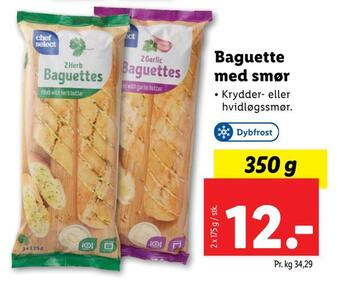 Lidl Baguette med smør tilbud