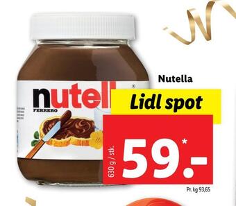 Lidl Nutella tilbud