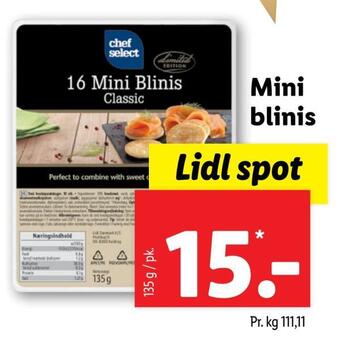 Lidl Mini blinis tilbud