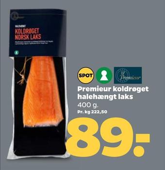 Netto Premieur koldrøget halehængt laks tilbud