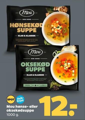Netto Mou hønse- eller oksekødsuppe tilbud