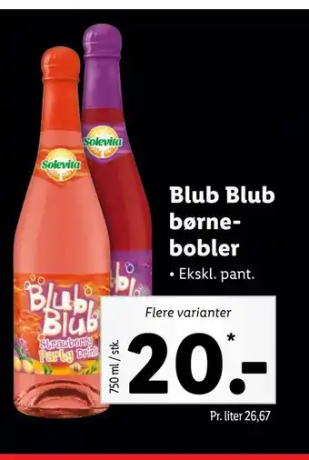 Lidl Blub blub børnebobler tilbud