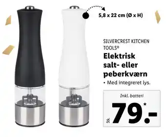 Lidl Elektrisk salt- eller peberkværn tilbud