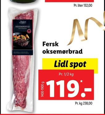 Lidl Fersk oksemørbrad tilbud