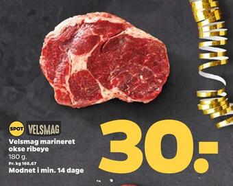 Netto Velsmag marineret okse ribeye tilbud
