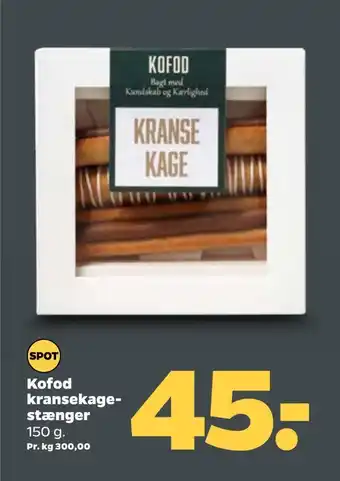 Netto Kofod kransekage stænger tilbud