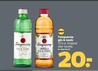 Tanqueray gin & tonic