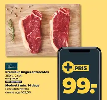 Netto Premieur angus entrecotes tilbud